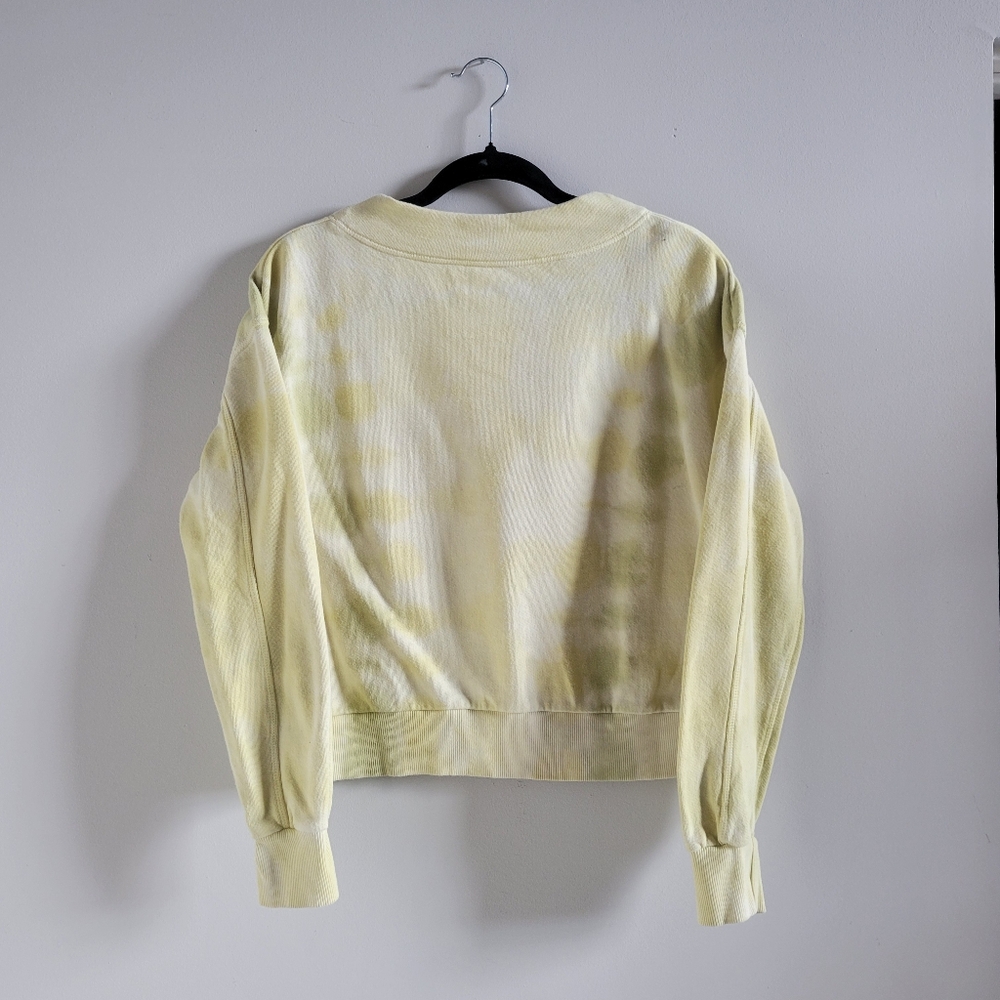 Anthropologie Pilcro Elayna Tie Dye Sweatshirt Womens Small Yellow Cotton